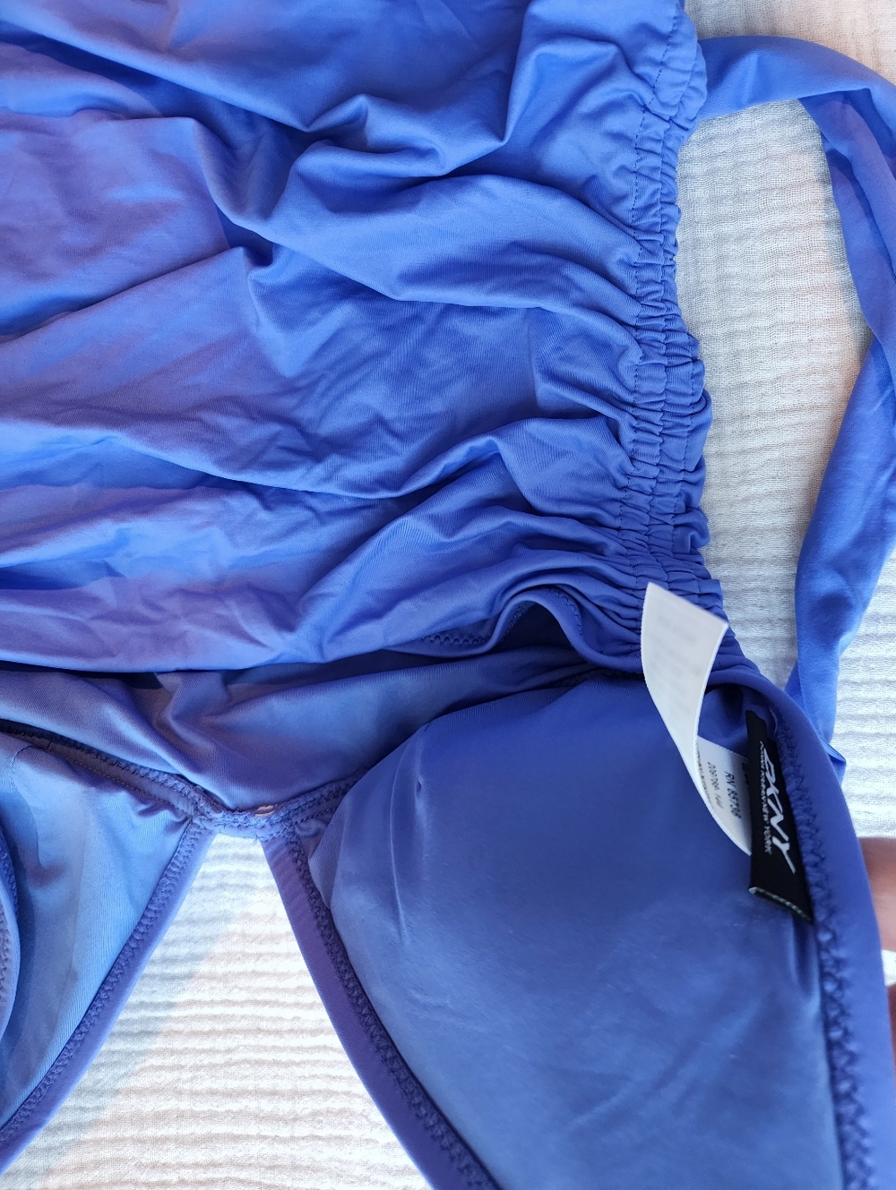 DKNY Blue Ruched One-Piece Swimsuit - Picture 5 of 7